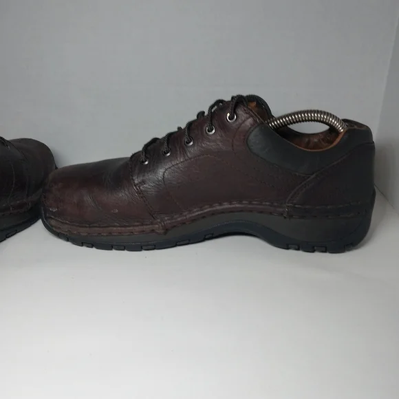 Red Wings Womens 8 Oxford Brown Leather Slip Resistant lace up steel toe shoes - Picture 8 of 16